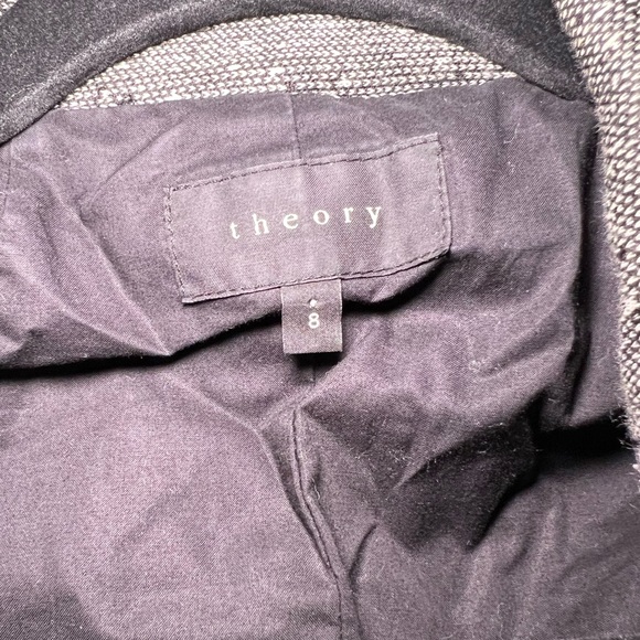 Theory Grey Tweed Blazer Size 8 - Picture 2 of 6